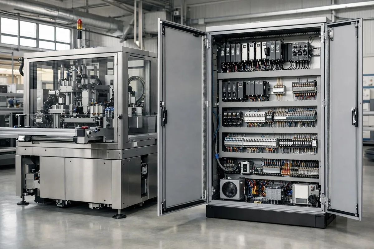 Produktionsmaschine mit Schaltschrank und elektrischer Ausrüstung