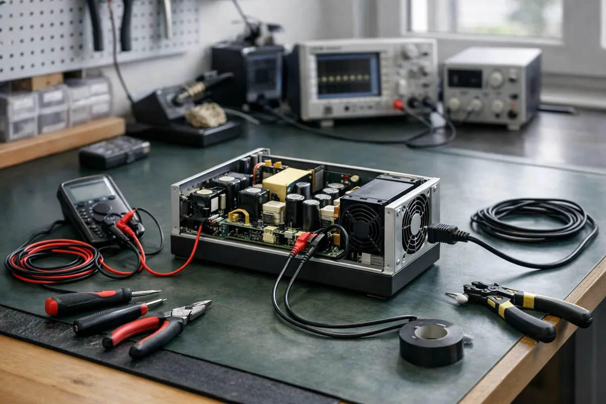 Gerät nach der Reparatur vor der erneuten Prüfung