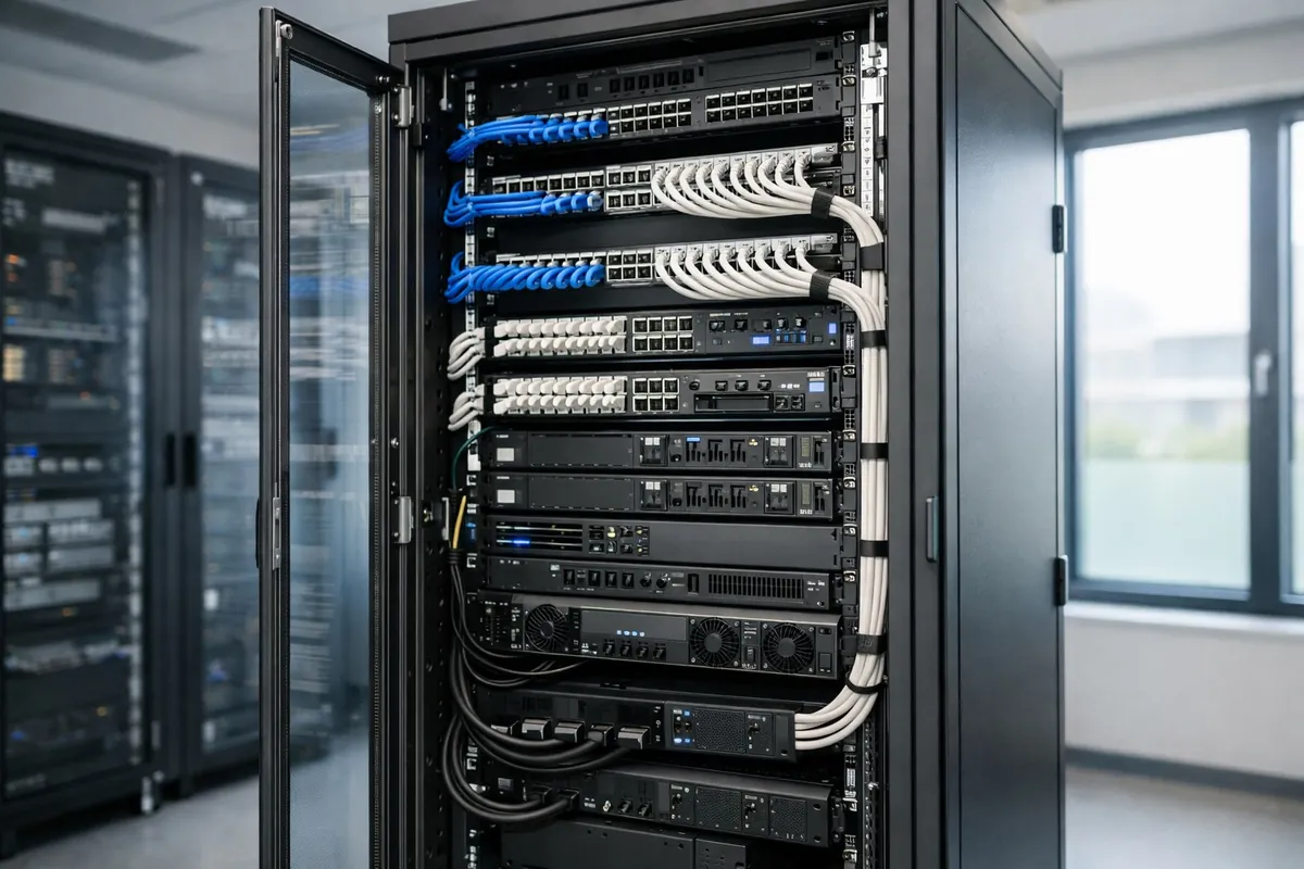 Serverschrank im Rechenzentrum